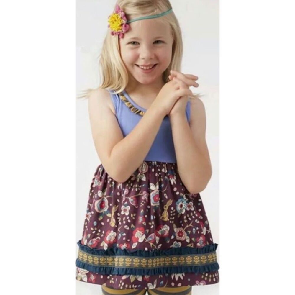 Matilda Jane Paint By Numbers Foldstone Sara sleeveless top shirt plum blue 10